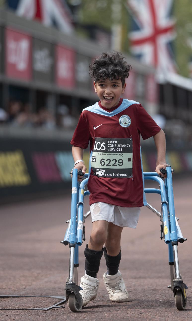 Participant heads to the Finish Line