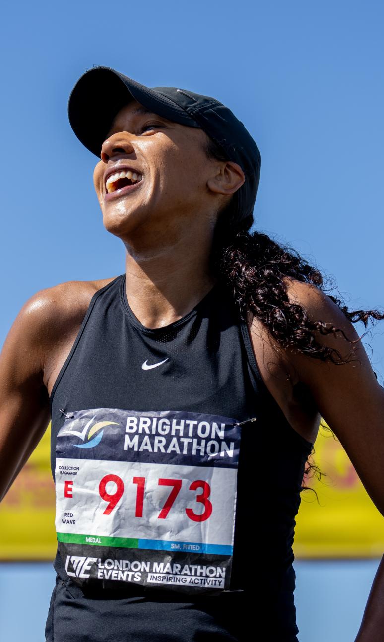 A Brighton Marathon finisher 