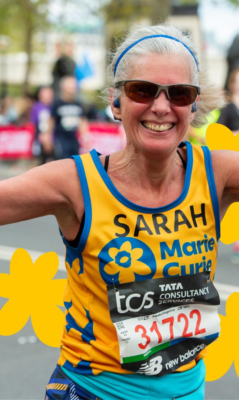 Marie Curie runner at the TCS London Marathon 