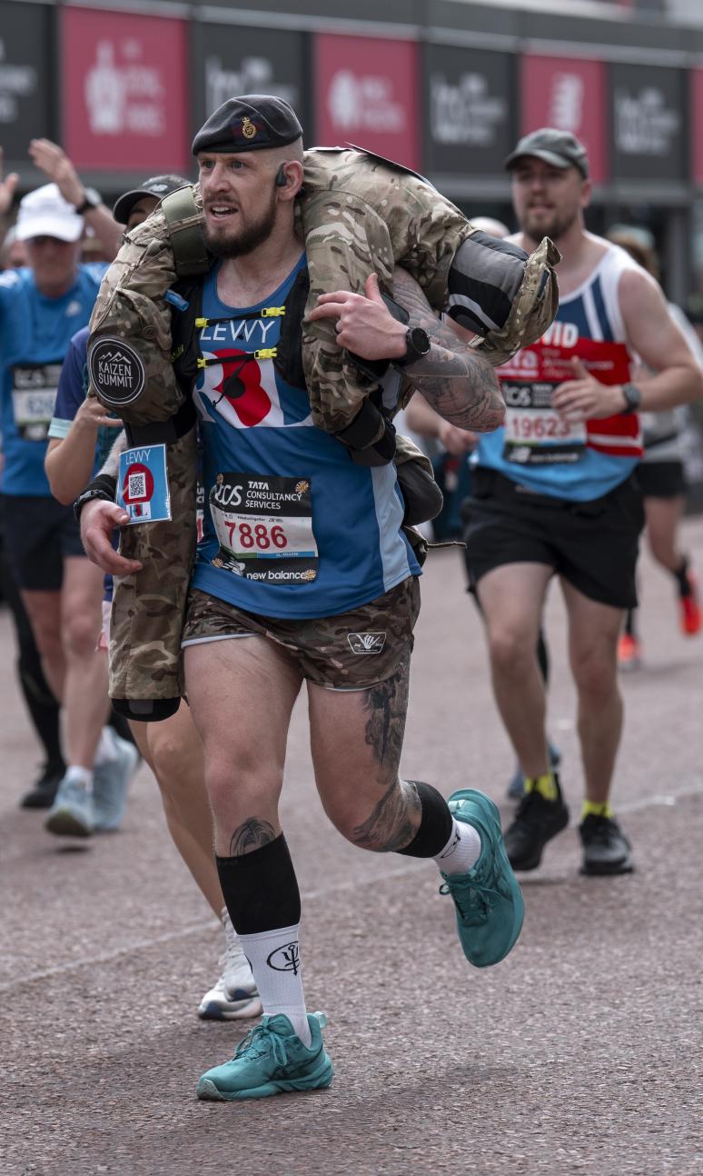 Former solider about to cross the Finish Line
