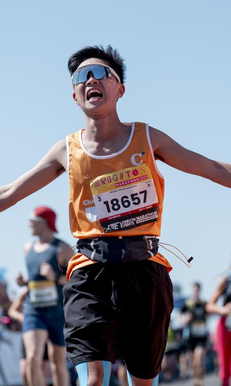 Brighton Marathon participant heads to the Finish Line