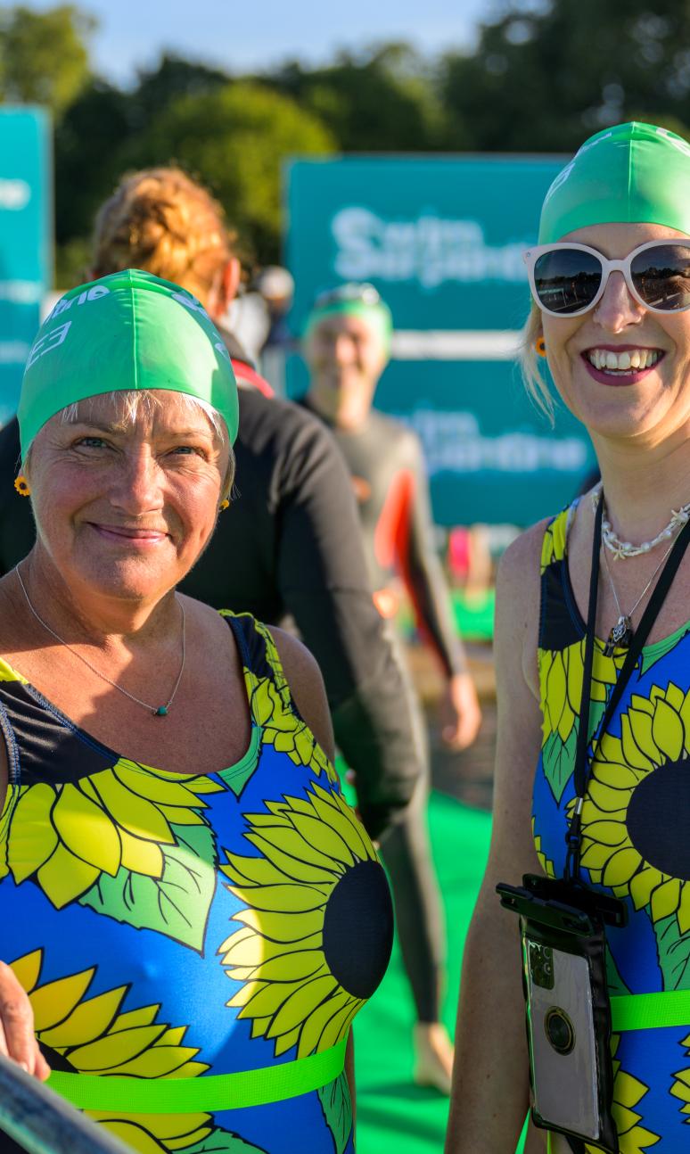 Deryn and Sami at Swim Serpentine in 2024