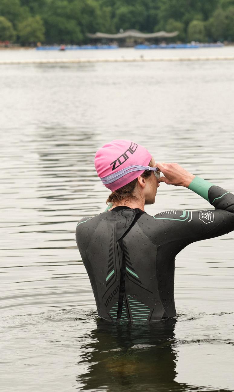 Sam Haddad in the Serpentine Lido 