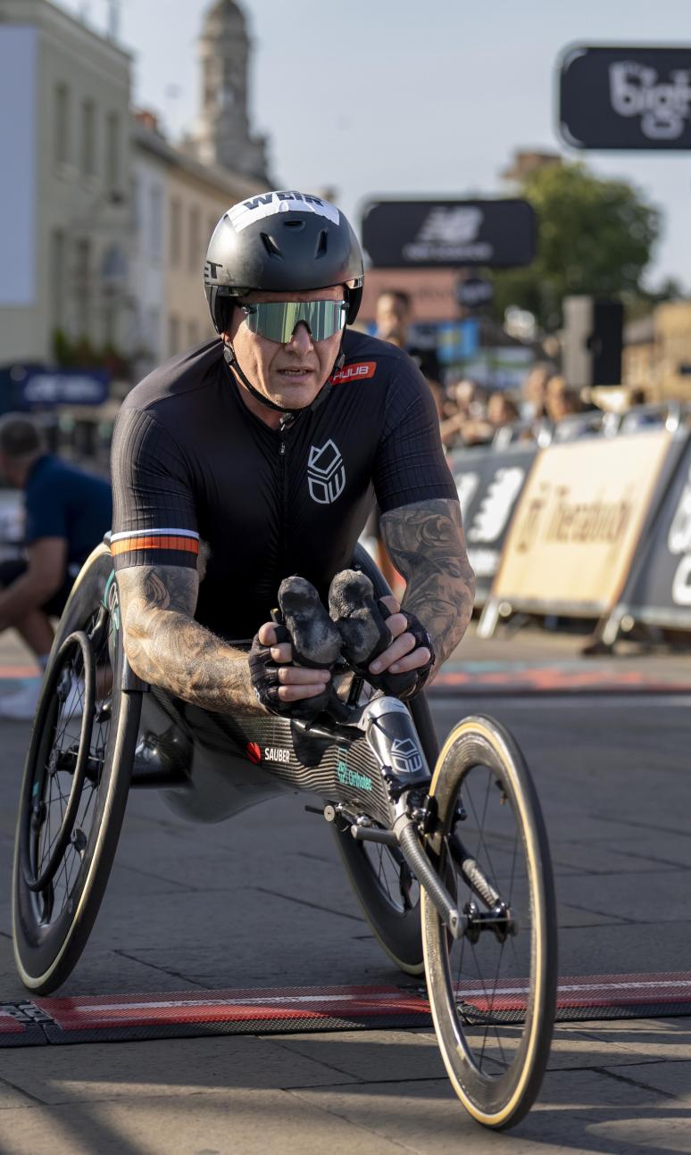 David Weir at the Finish Line