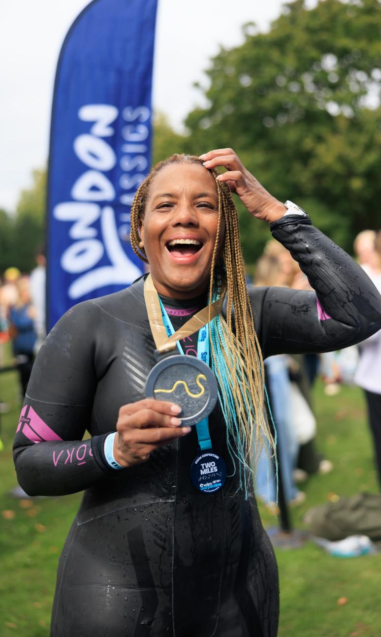 Participant receives their London Classics medal