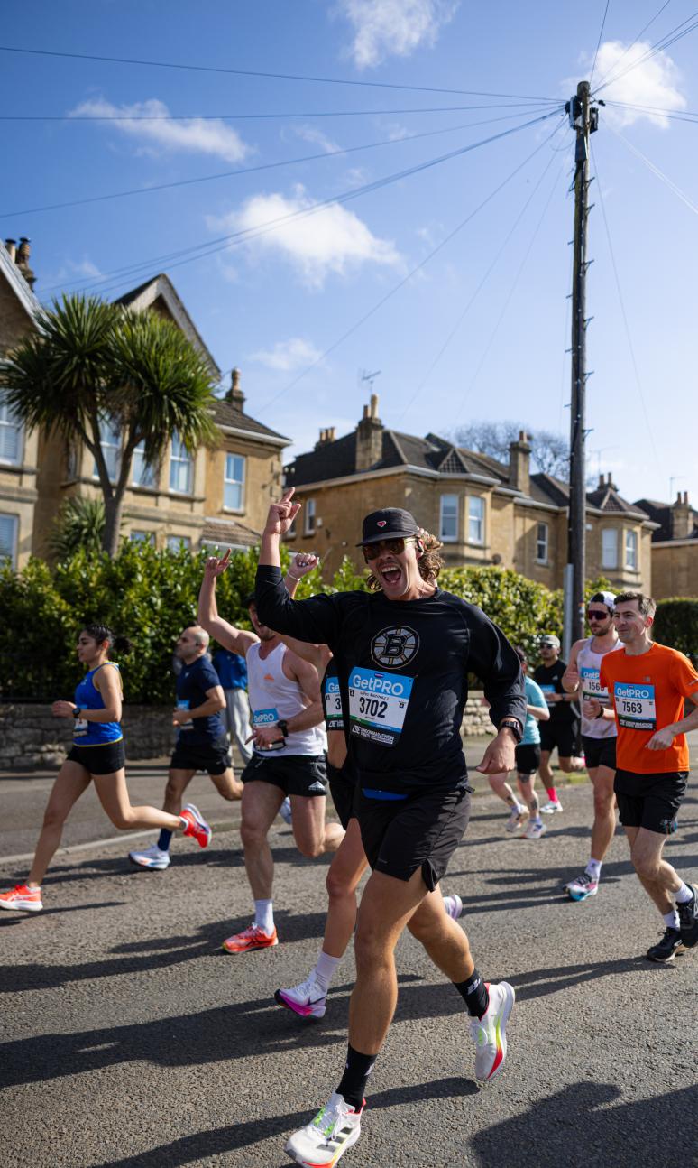Participants on the Bath Half course