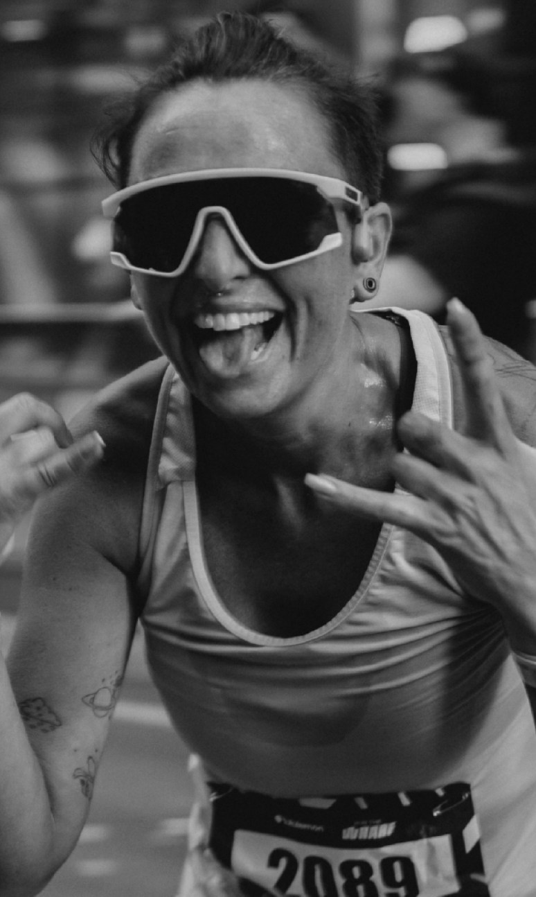 Runner posing for the camera