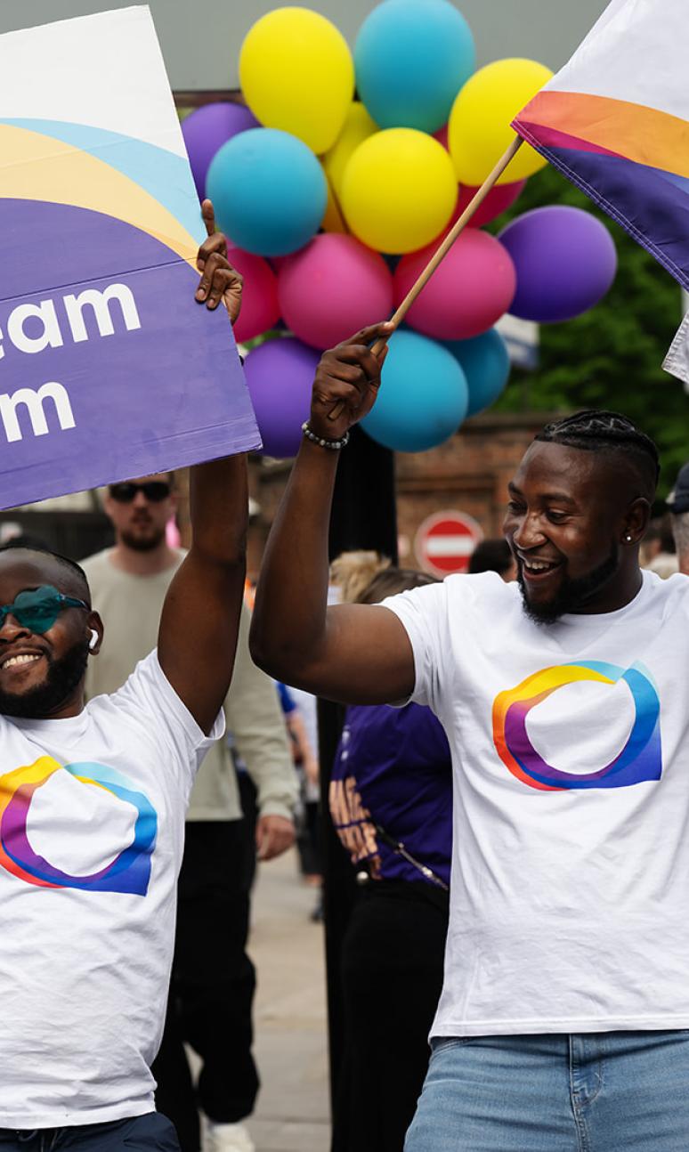 National Autistic Society supporters on the TCS London Marathon course