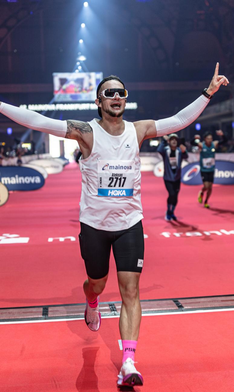 Finisher at the Mainova Frankfurt Marathon