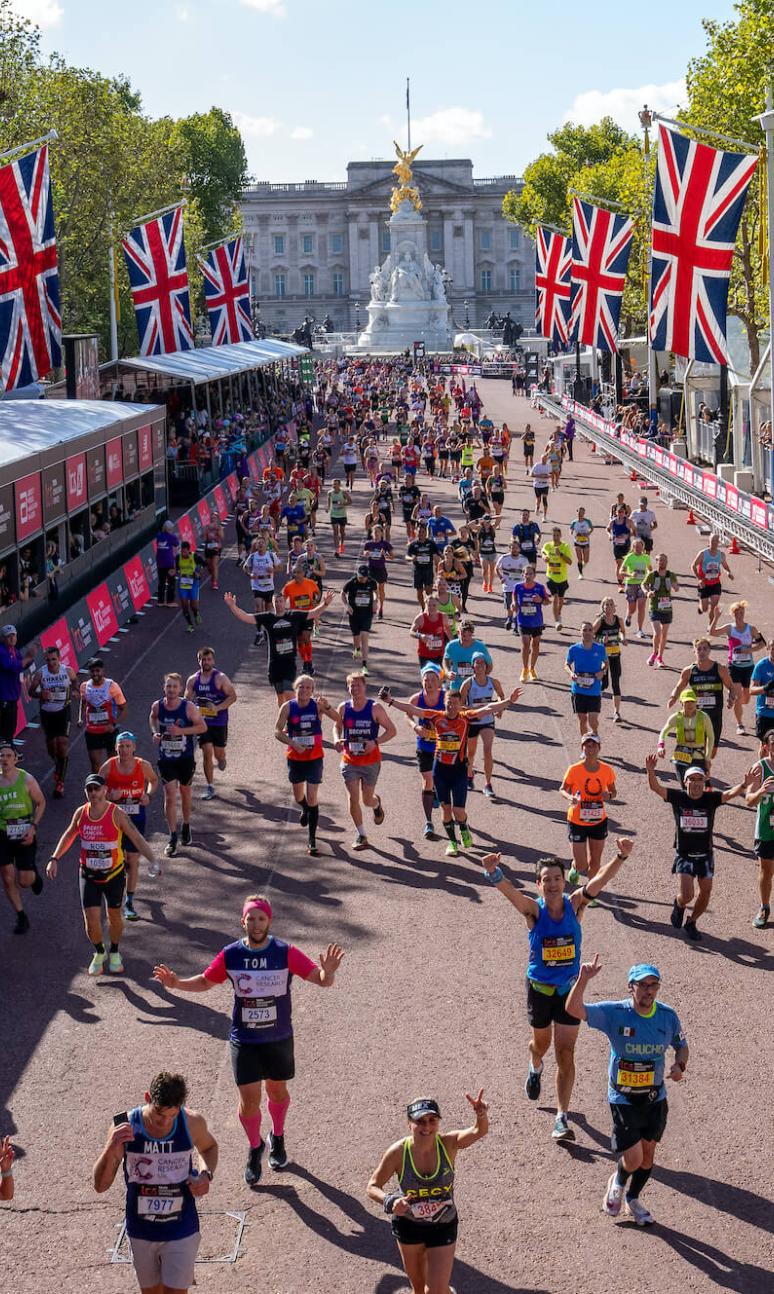 TCS London Marathon participants on The Mall