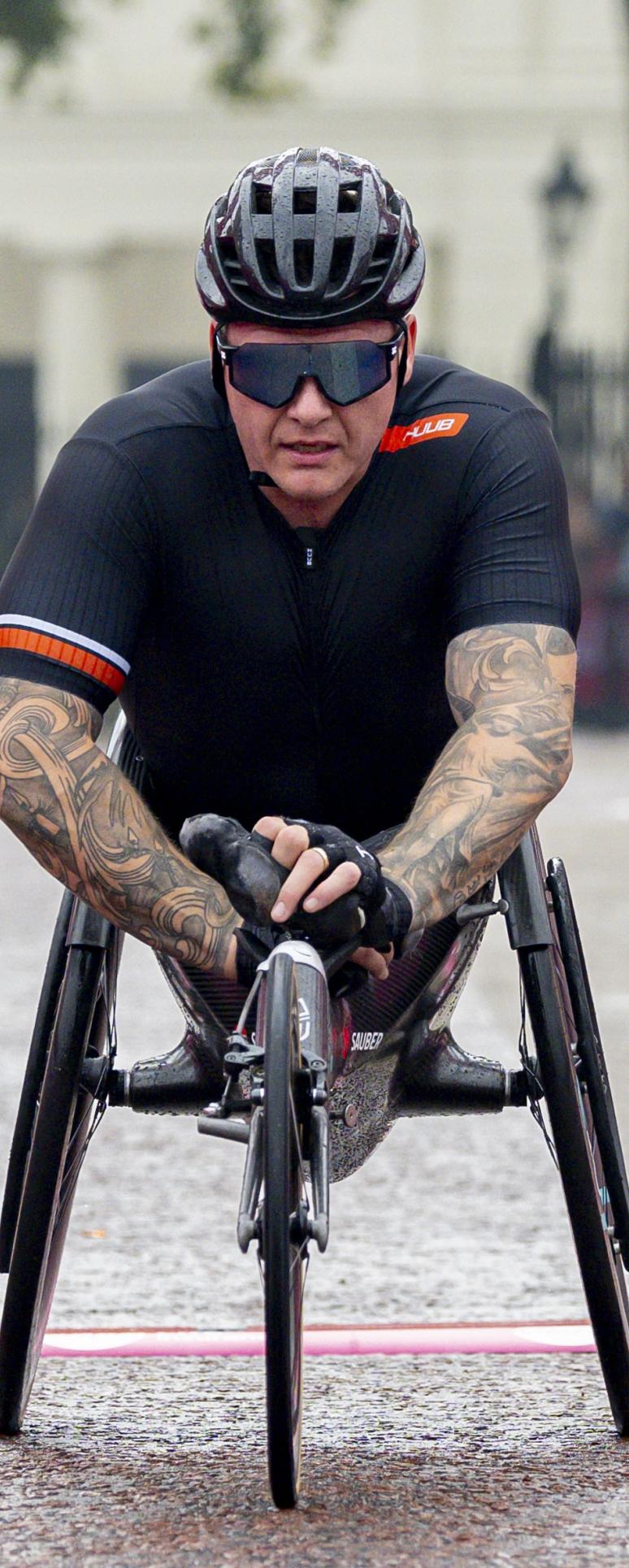 David Weir at the Finish Line