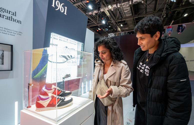 Participants look at the New Balance collection