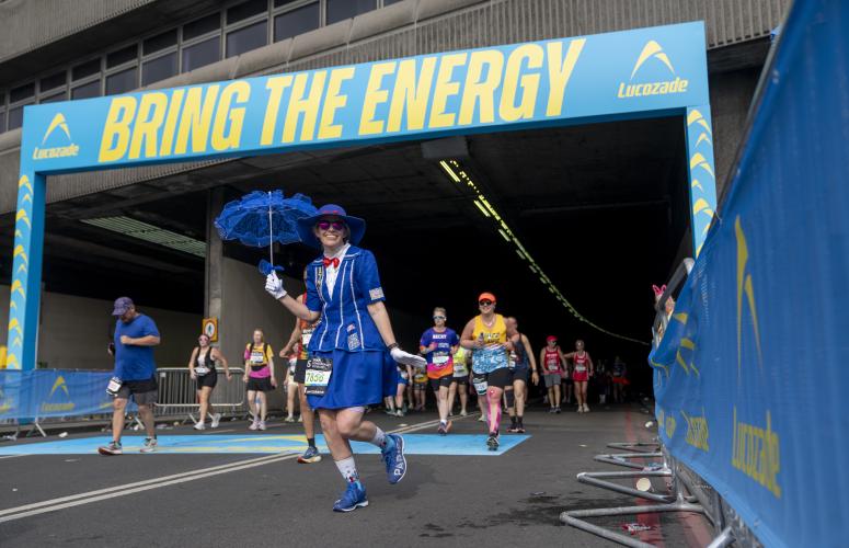 Participants pass the Lucozade activation