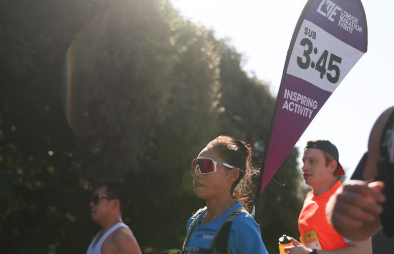 Pacer on the Brighton Marathon course