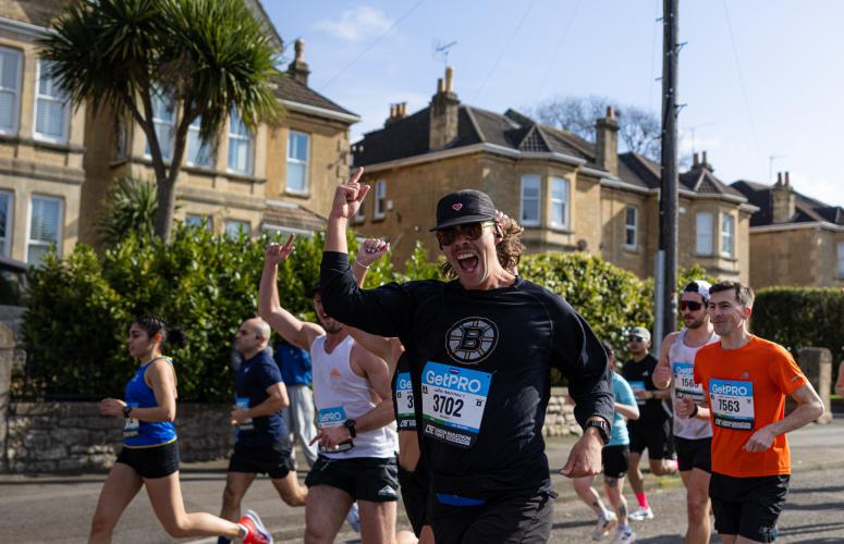 Participants on the Bath Half course