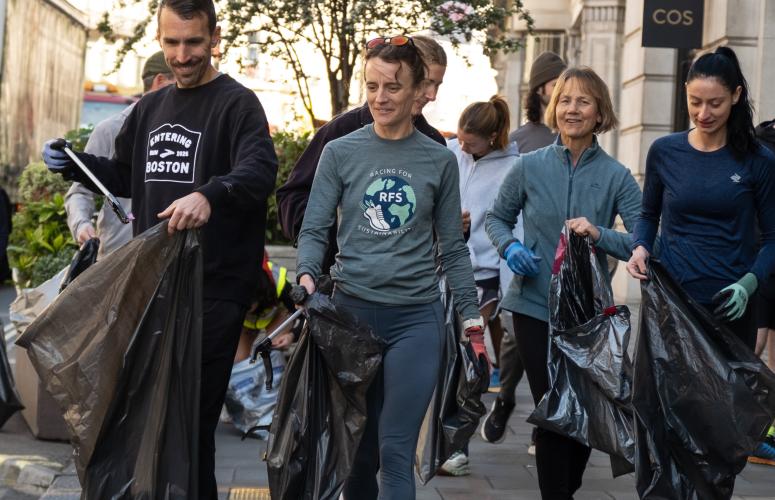 Tina Muir plogging in Central London