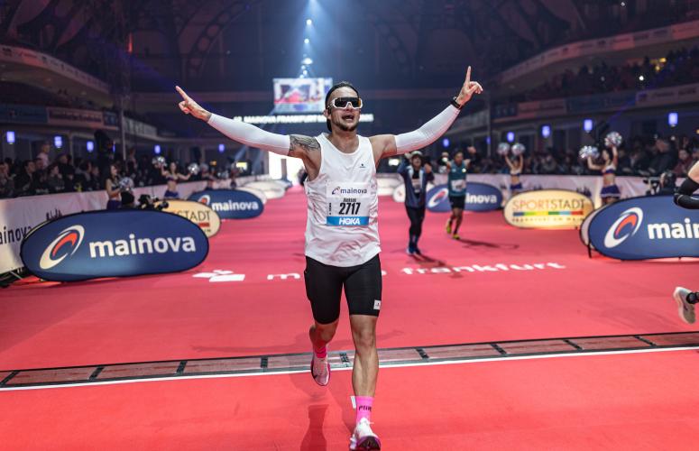 Finisher at the Mainova Frankfurt Marathon