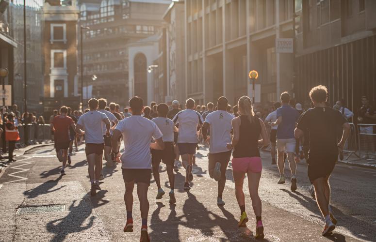 Runners on the City Race course