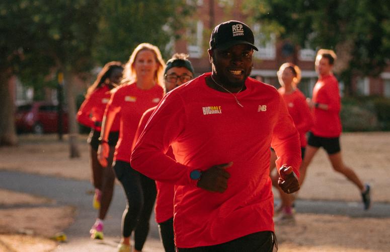 Rep Runners doing a shakeout run in Central London