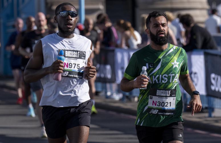 Two participants on the Big Half course