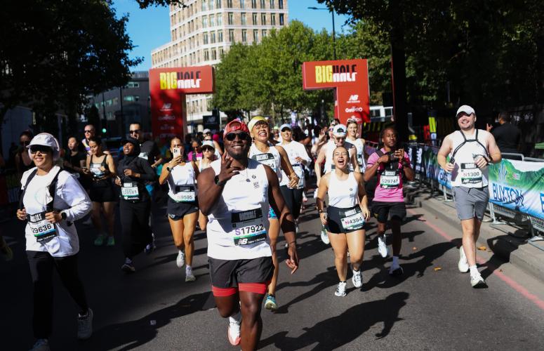 Big Half runners set off from the start line