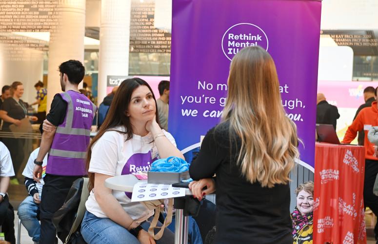 Charity stands at Meet our Experts 