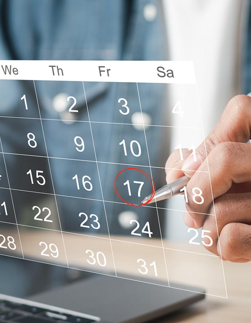 A virtual calendar