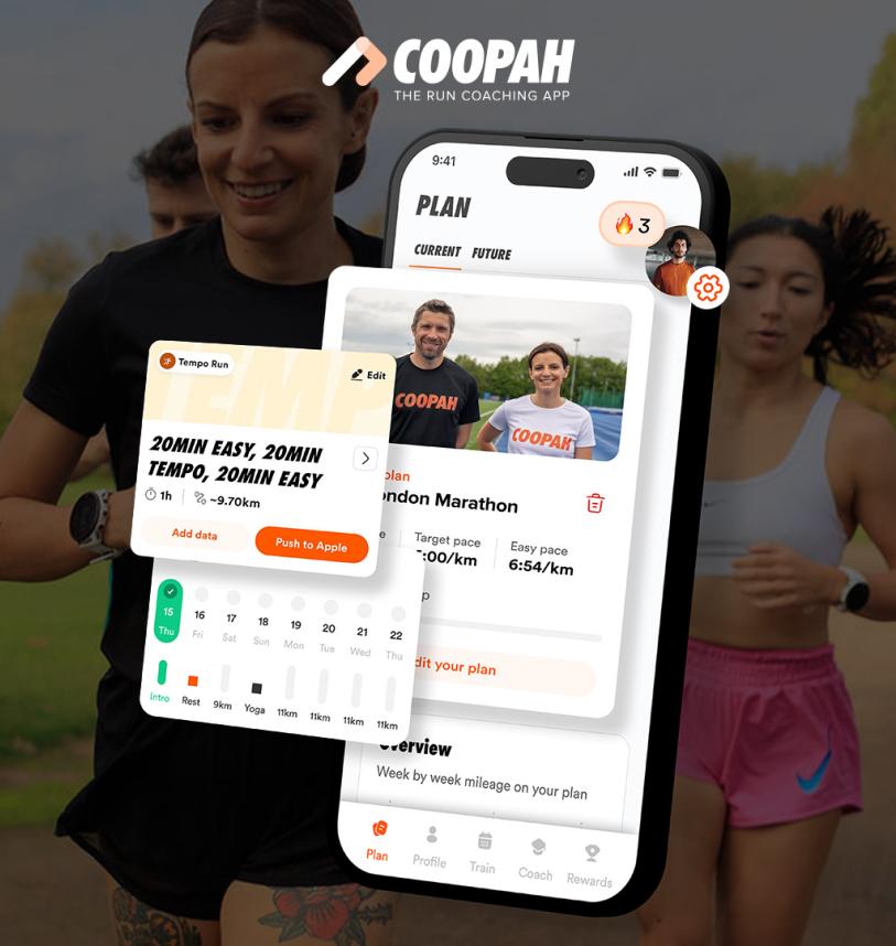 Coopah run club app graphic