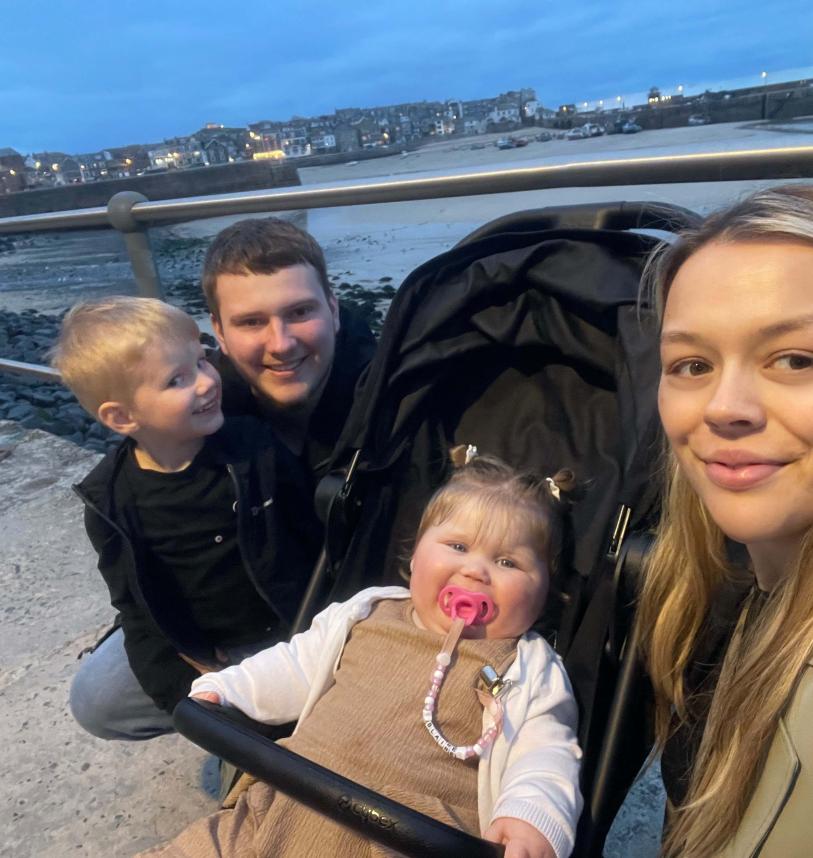 Chloe Kirby with her family 