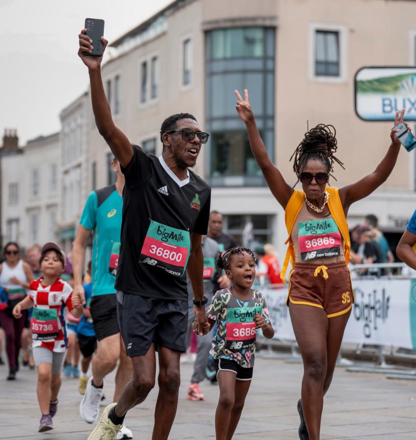 Participants at the Big Mile