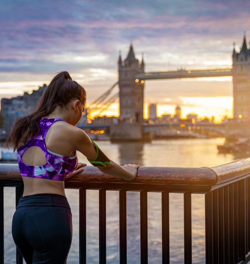 Runner near Tower Bridge 