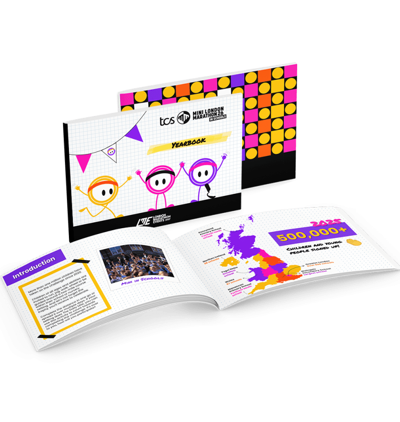 TCS Mini London Marathon in Schools book graphic 