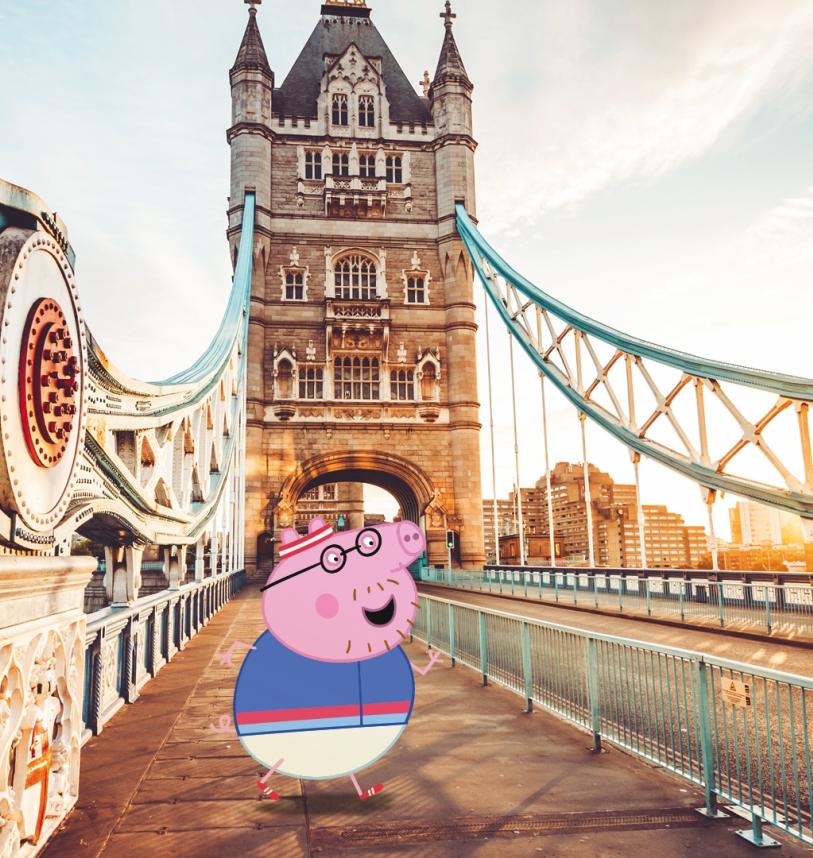 Daddy Pig at Tower Bridge