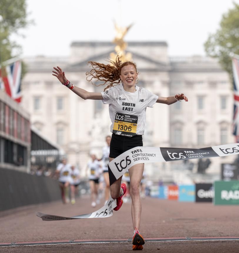 Championship winner crosses the Finish Line