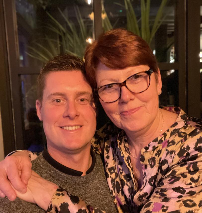 Stuart and Debbie posing for the camera 