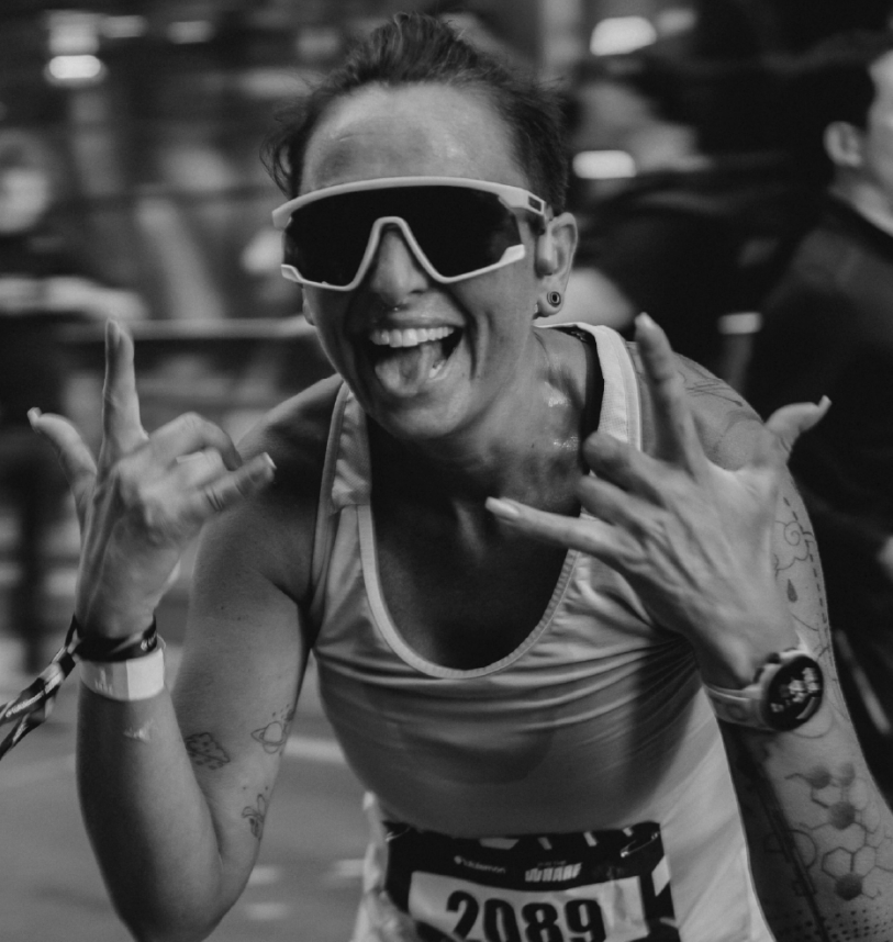 Runner posing for the camera