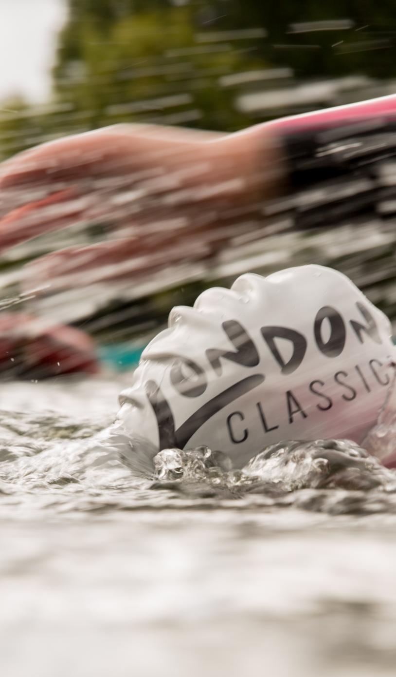 Participant at Swim Serpentine taking part in the two-mile event 