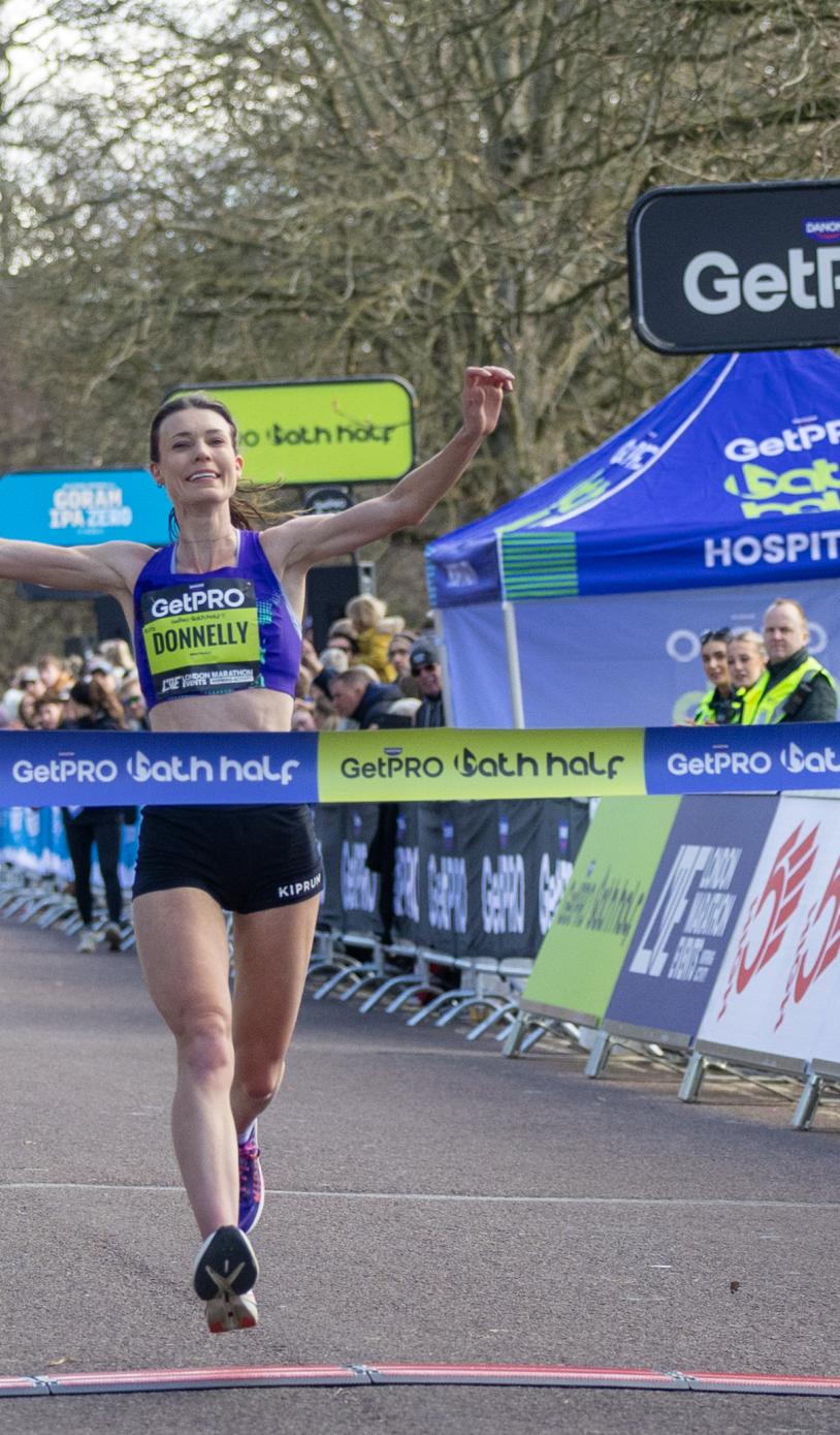 Abbie Donnelly approaching the Finish Line
