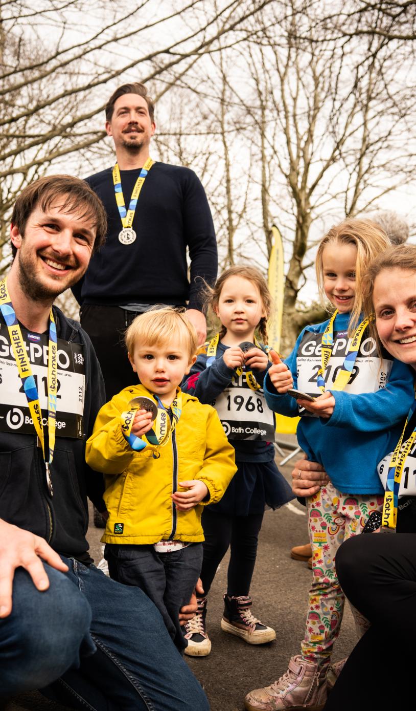 A large group with their medals