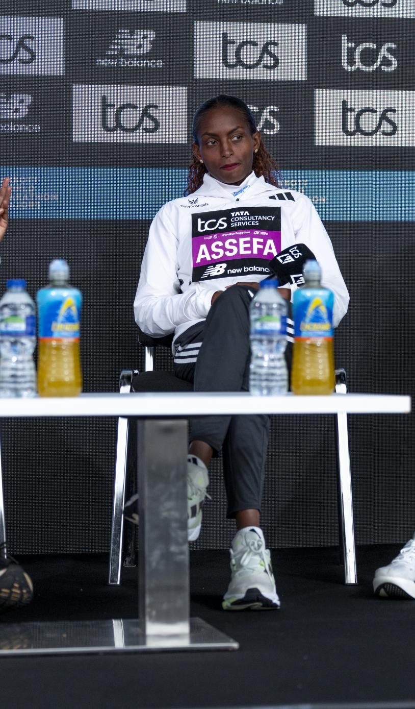 Elite women's press conference ahead of the 2025 TCS London Marathon