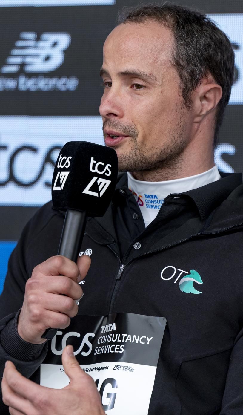 Marcel Hug at the elite wheelchair press conference