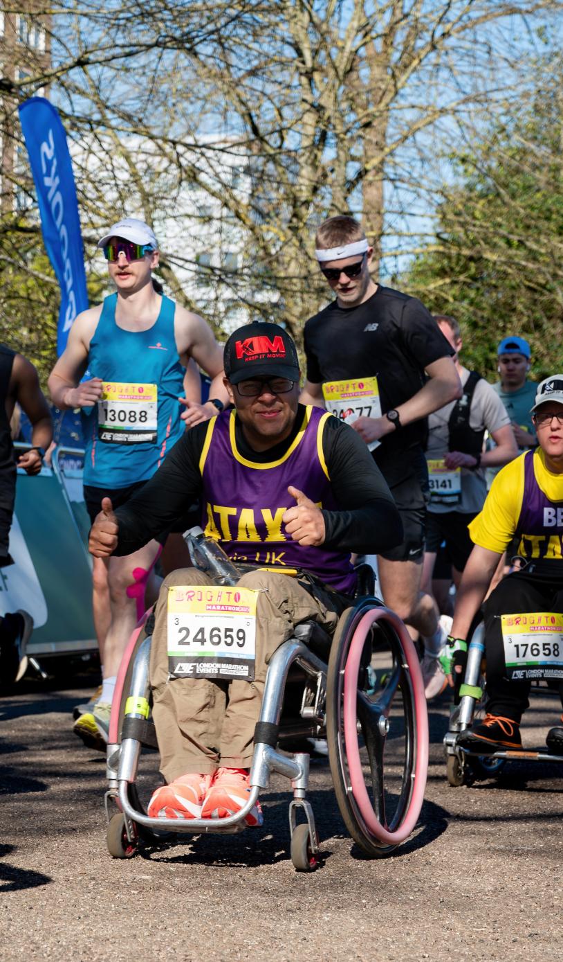Wheelchair participants on the Brighton course