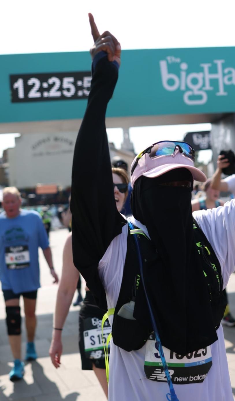 Participants at the Big Half Finish Line