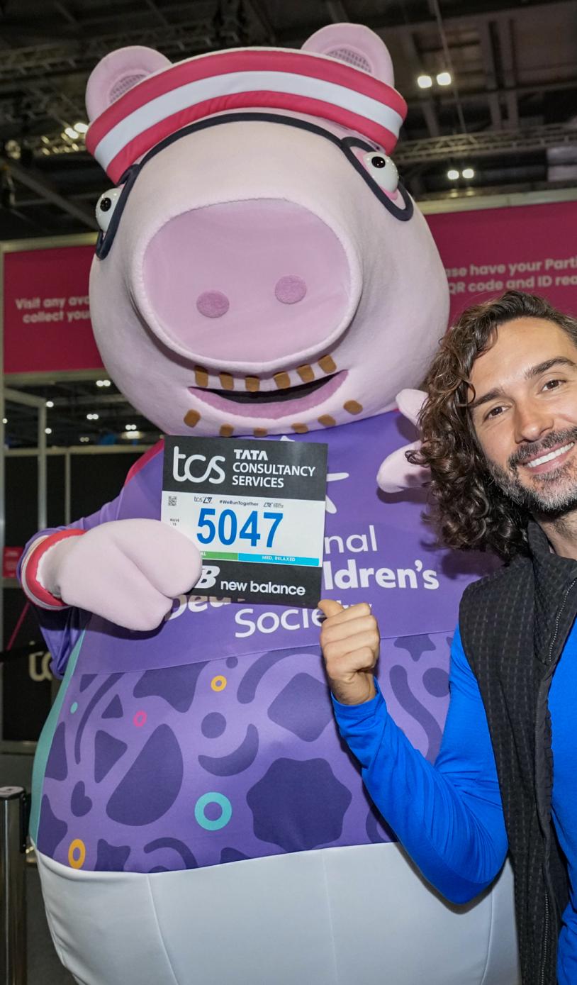 Daddy Pig and Joe Wicks at the Running Show opening 