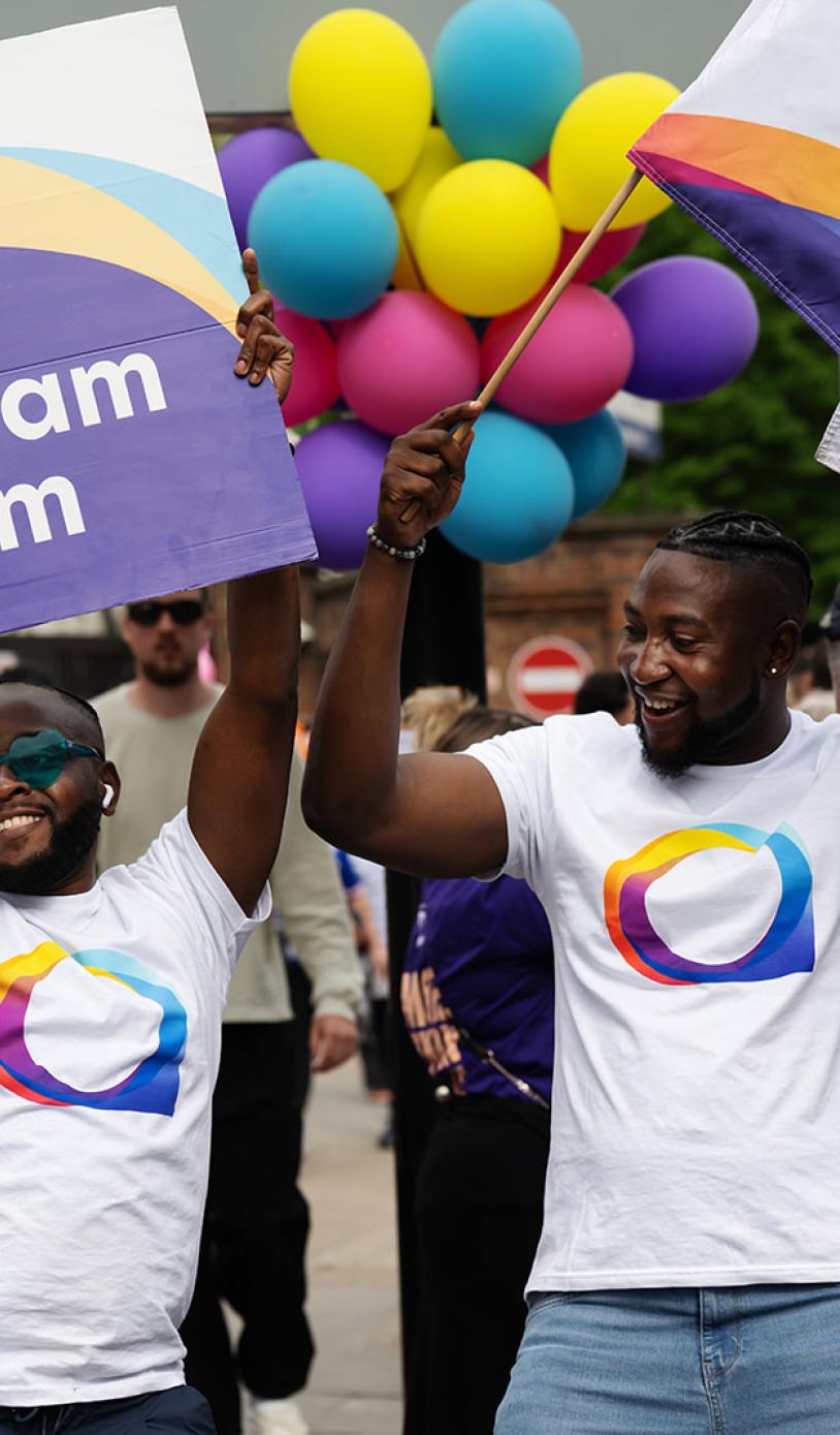 National Autistic Society supporters on the TCS London Marathon course