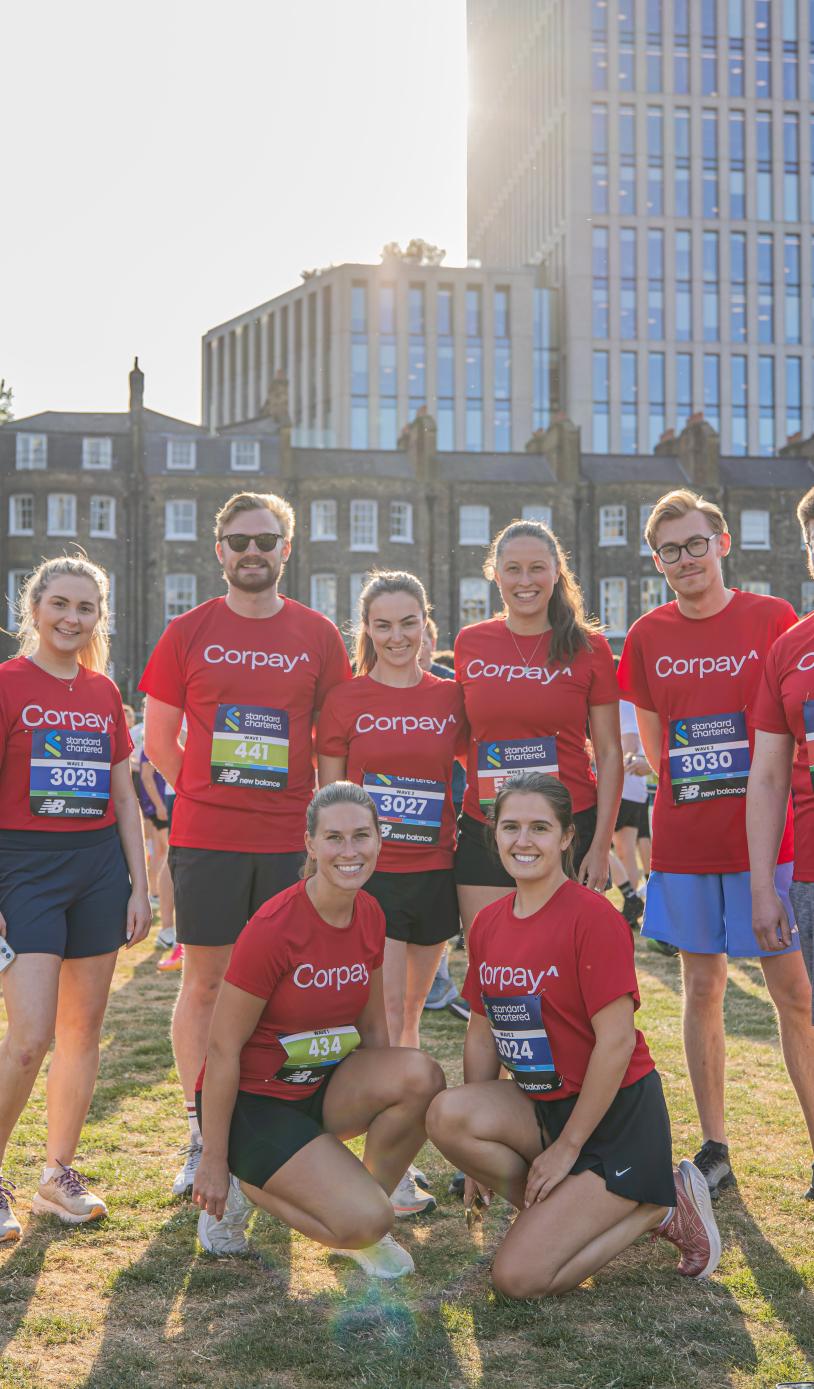 City Race runners pose for a photo before the event 