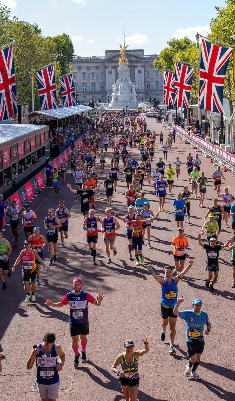 TCS London Marathon participants on The Mall