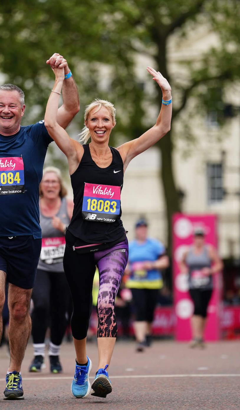 Happy participants at the Vitality London 10,000