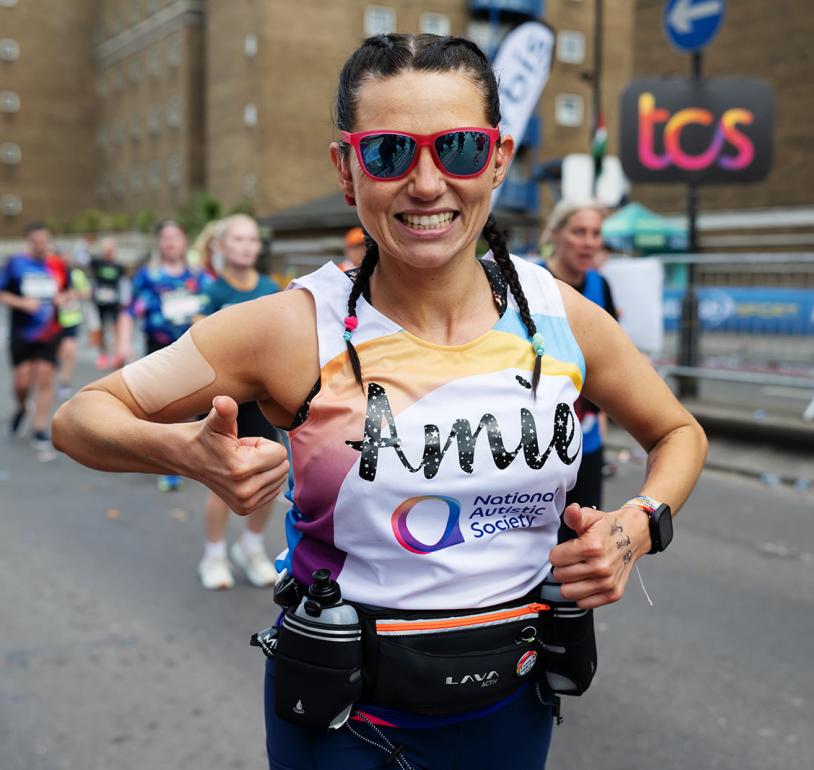National Autistic Society runner Amie on the TCS London Marathon course