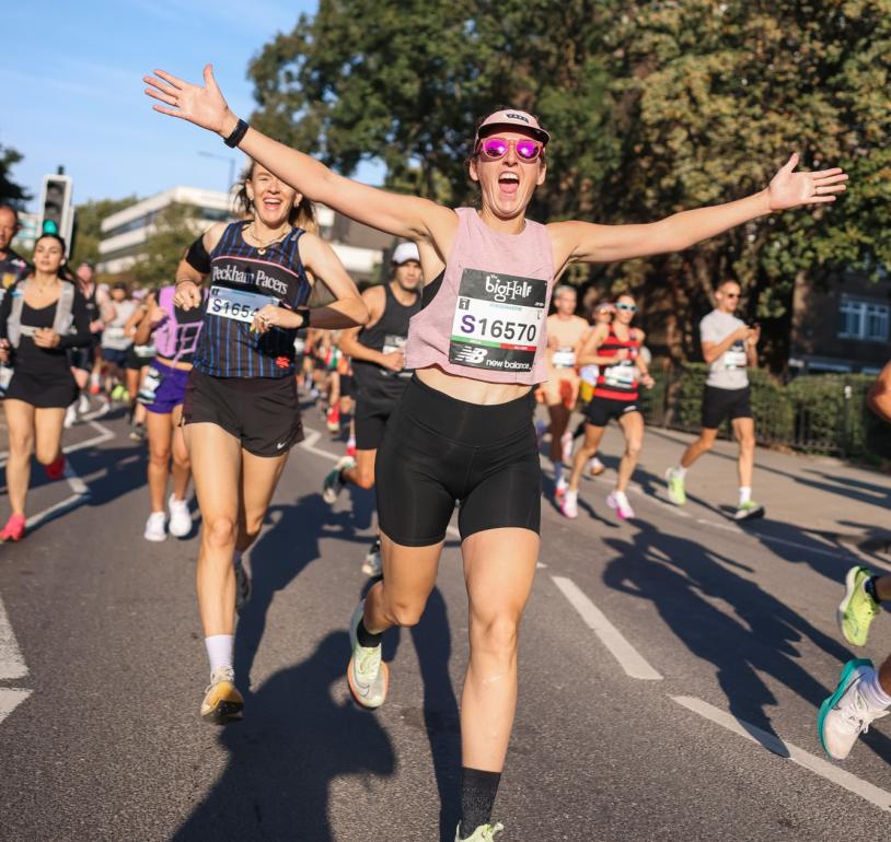 Big Half participant poses for the camera